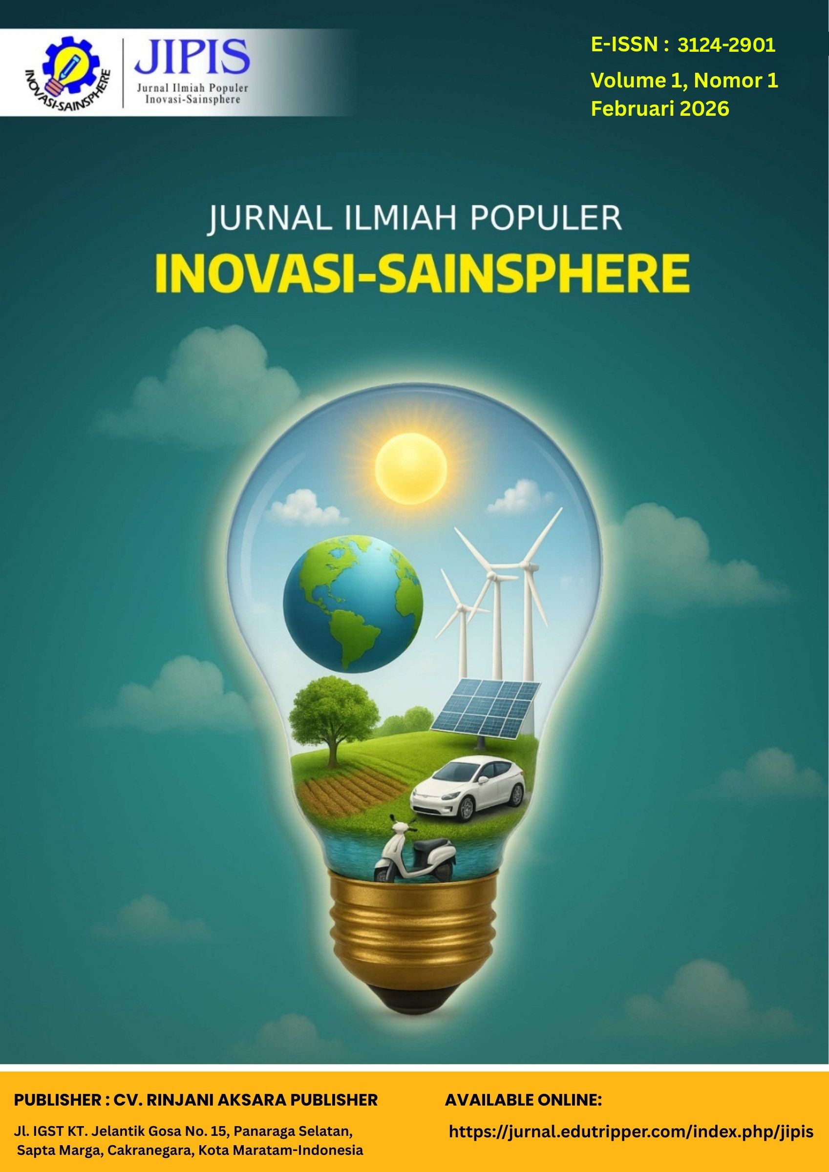 					View Vol. 1 No. 1 (2026): Jurnal Ilmiah Populer Inovasi-Sainsphere
				